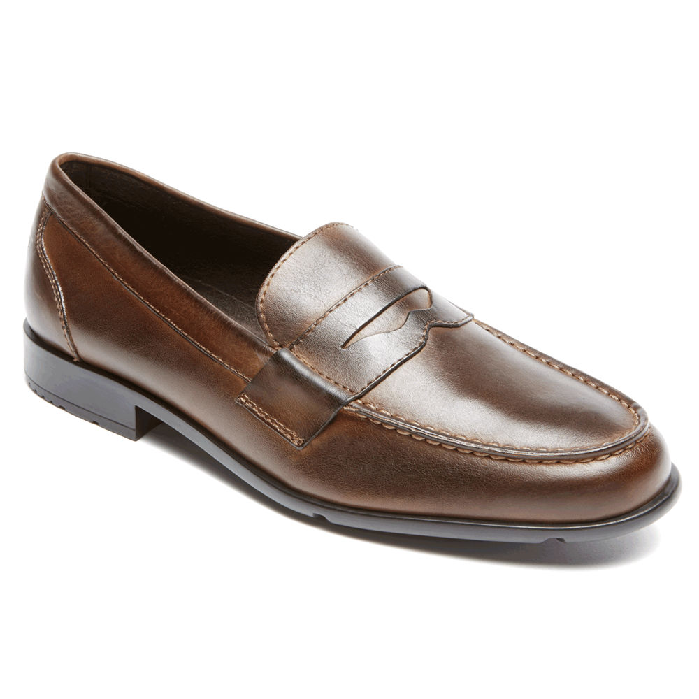 Rockport Singapore Mens Loafers - Classic Penny Dark Brown - WN4613275